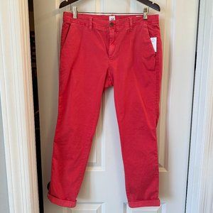 NWT Gap Girlfriend Chinos size 10 dark pink